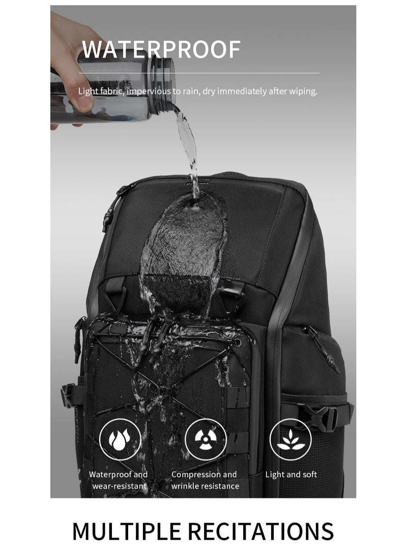 OZUKO - OZUKO Casual Multifunctional Backpack Large Capacity 30L Waterproof Unisex Backpack Can Fit 15.6 Inch Laptop All in 1 for Camping, Work, School, Travel, Flying, Hiking Fitness Backpack 53*16*33cm - Image 1