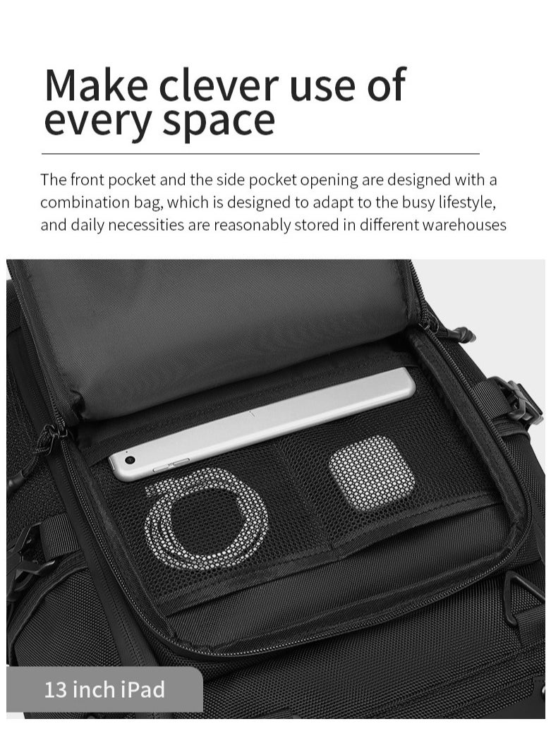 OZUKO - OZUKO Casual Multifunctional Backpack Large Capacity 30L Waterproof Unisex Backpack Can Fit 15.6 Inch Laptop All in 1 for Camping, Work, School, Travel, Flying, Hiking Fitness Backpack 53*16*33cm - Image 1