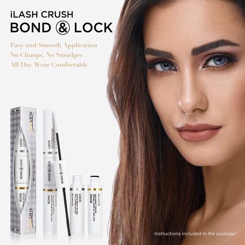 LASHVIEW لاصق رموش لاشفيو، لاصق رموش مجمع قوي لطيف مريح لارتداء طوال اليوم خالي من اللاتكس مناسب للعيون الحساسة لاصق رموش مقاوم للماء - Image 3