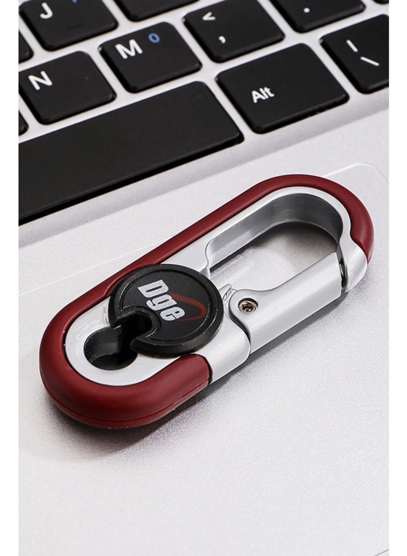 DGE Car business high-end double ring key chain pendant gift men's car keychain  - Image 1