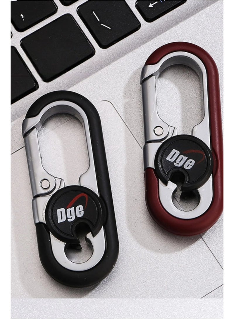 DGE Car business high-end double ring key chain pendant gift men's car keychain  - Image 4