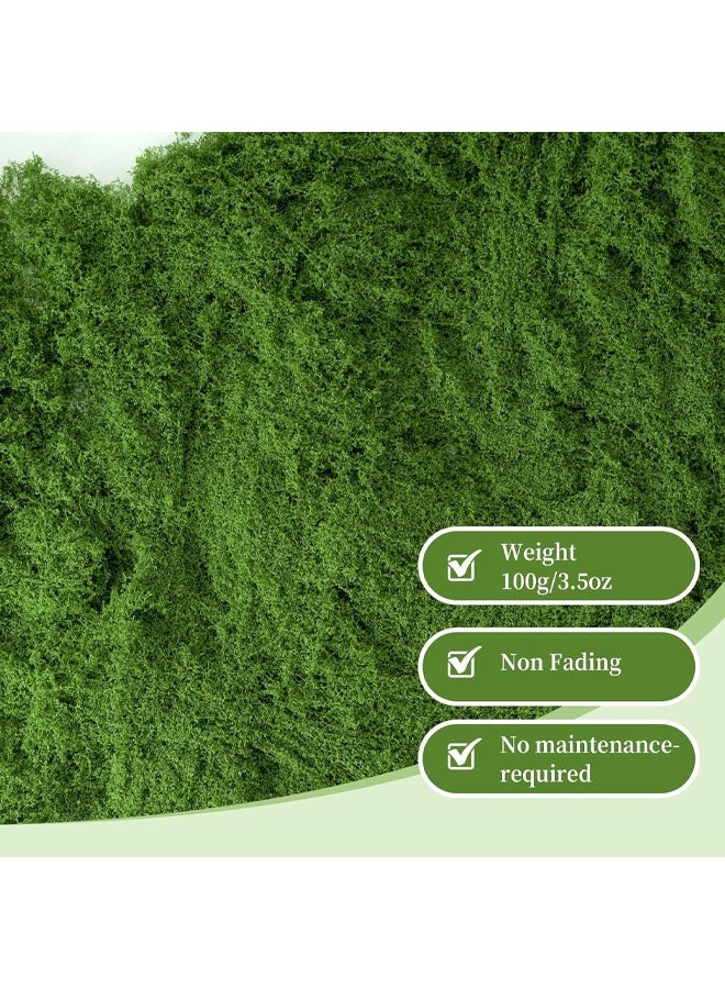 Fake Green Moss – Ultra-Realistic Artificial Preserved Moss. Perfect for crafts, DIY decor, potted mulching, fairy gardens, weddings & table centerpieces. Lifelike, no maintenance. (LIGHT GREEN)100G - Image 3