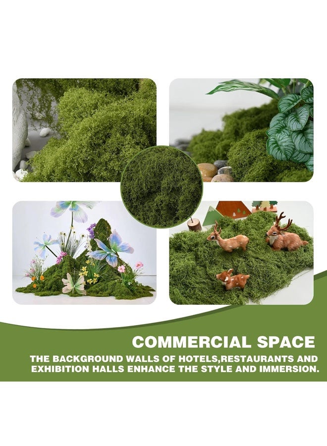 Fake Green Moss – Ultra-Realistic Artificial Preserved Moss. Perfect for crafts, DIY decor, potted mulching, fairy gardens, weddings & table centerpieces. Lifelike, no maintenance. (LIGHT GREEN)100G - Image 2