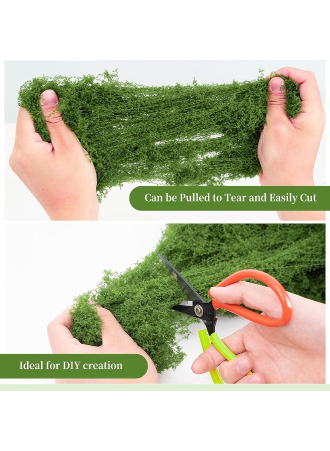 Fake Green Moss – Ultra-Realistic Artificial Preserved Moss. Perfect for crafts, DIY decor, potted mulching, fairy gardens, weddings & table centerpieces. Lifelike, no maintenance. (LIGHT GREEN)100G - Image 4
