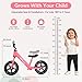 HAWEEK Toddler Balance Bike 12 No Pedal Training Bike for Kids 25 Years Adjustable Seat Handlebar Best Gifts for 13 Boys Girls Pink - Image 4