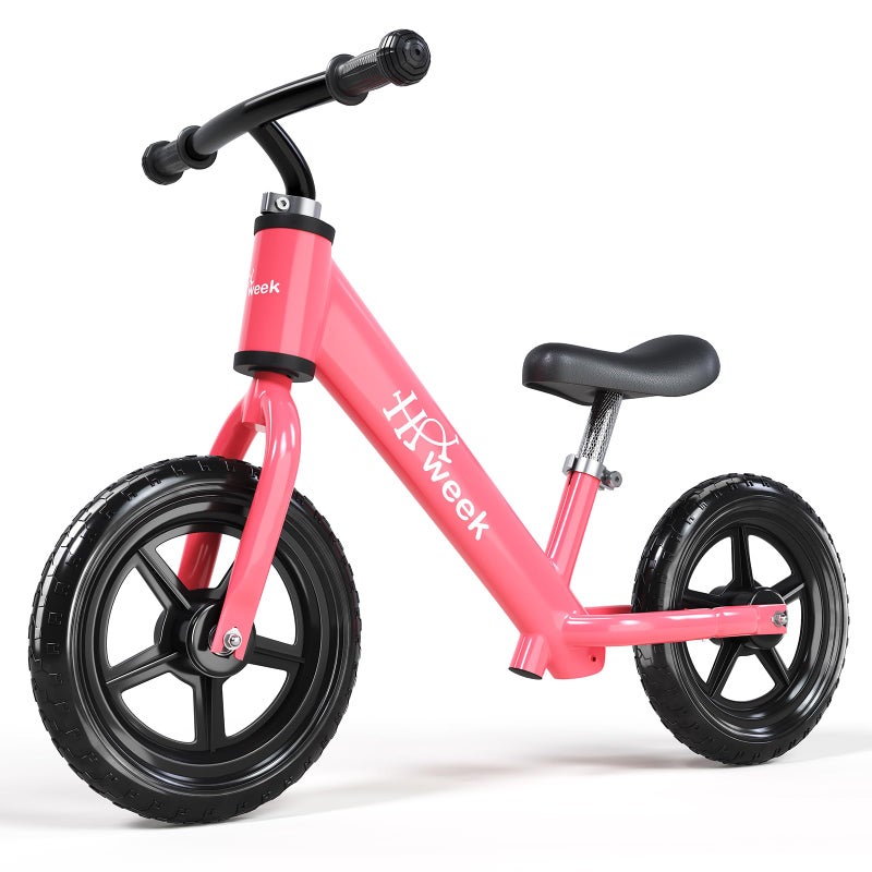HAWEEK Toddler Balance Bike 12 No Pedal Training Bike for Kids 25 Years Adjustable Seat Handlebar Best Gifts for 13 Boys Girls Pink - Image 2