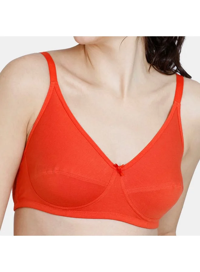 zivame Zivame Solid Non-Padded T-shirt Bra with Hook and Eye Closure