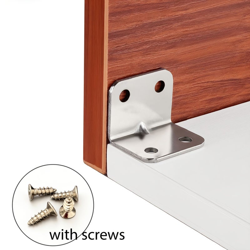 50pcs L Shaped Angle Brackets 10 Codes 40 Screws 90 Degree Furniture Connectors Easy Install - Image 4