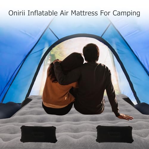 Onirii Camping Pickup Truck Bed Air Mattress for 5.5-5.8 Ft,Thickened Full Size Short Inflatable Truck Beds Mattress,Sleeping Pad with with Air Pump for Outdoor Camping Car Travel - Image 2