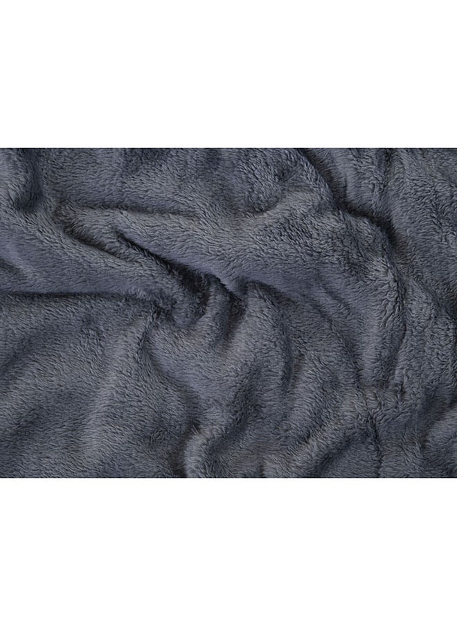 Mintra Lightweight Blanket 250 GSM Extra Soft Premium Microfiber Bed and Sofa Throw in Dark Grey - Size 152x203cm  - Image 2