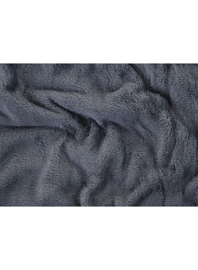 Mintra Lightweight Blanket Bed and Sofa 250 GSM Extra Soft Premium Microfiber Dark Grey 152x203cm. - Image 3