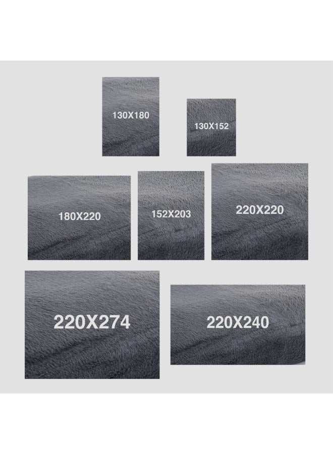 Mintra Lightweight Blanket Bed and Sofa 250 GSM Extra Soft Premium Microfiber Dark Grey 152x203cm. - Image 4