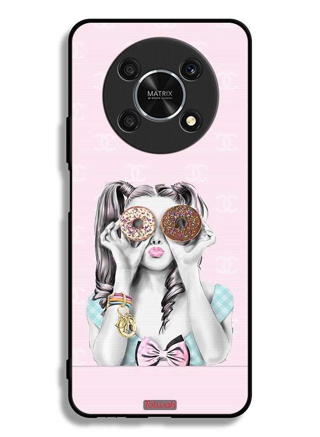 Tolwak Honor X9 5G Protective Case Cover Holding Two Donuts - Image 2