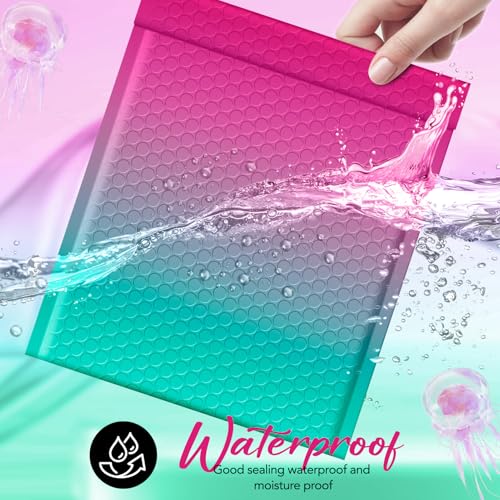 Fuxury Bubble Mailers 8.5x12 Inch 40 Pack Padded Envelopes Usable Size 8.5x11" Thick Mailing Envelopes Bubble Opaque Padded Mailers Shipping Bags for Mailing Jewelry Makeup Small Business #2 PinkGreen - Image 5
