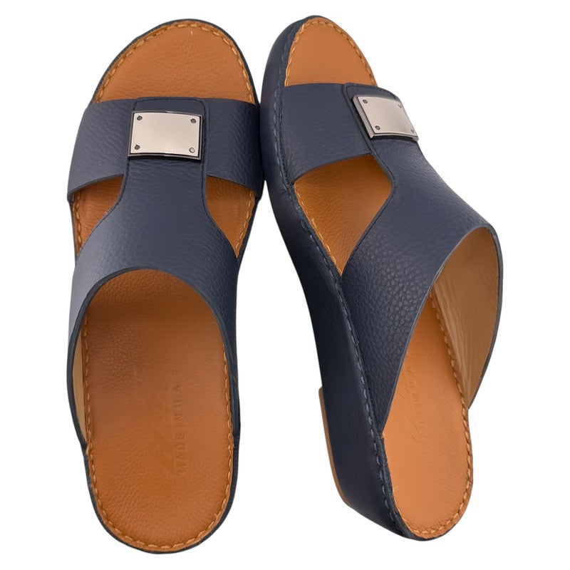 AET A E T Handmade Arabic Sandals For Men | Outdoor Mens Slippers | Everyday Flip Flops Open Toe | Arabic Genuine Milled Leather With Buckle| New Arabic Design | Tan Footbed | Comfortable & LightWeight - Image 2