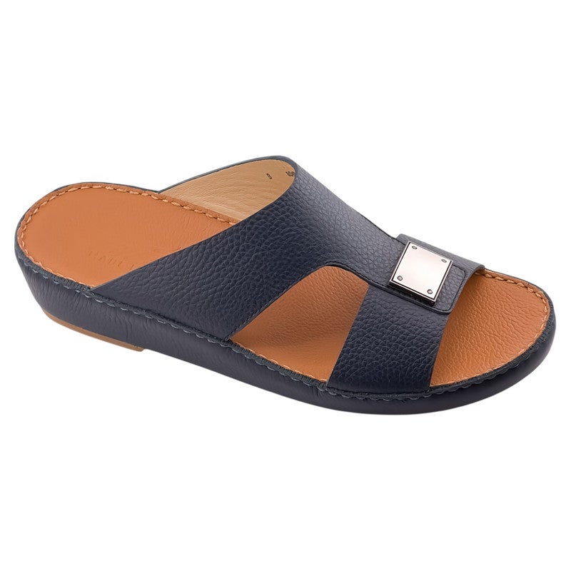 AET A E T Handmade Arabic Sandals For Men | Outdoor Mens Slippers | Everyday Flip Flops Open Toe | Arabic Genuine Milled Leather With Buckle| New Arabic Design | Tan Footbed | Comfortable & LightWeight - Image 1