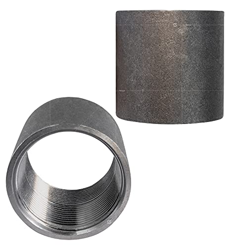 SUPPLYGIANT Supply Giant NDUU0400 4" Straight Merchant Steel Coupling with Black Coating - Image 2