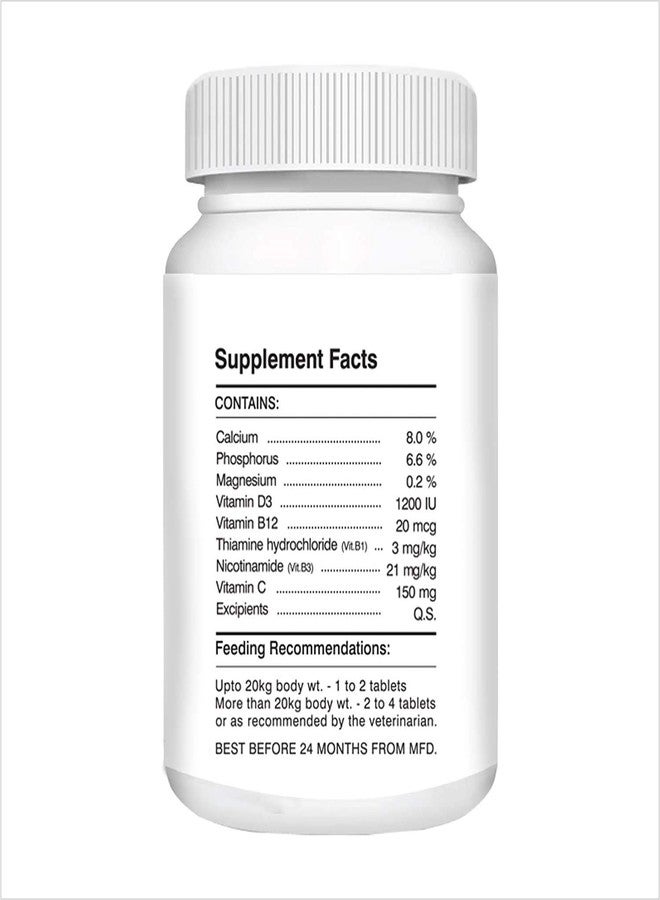Drools Absolute Dog Supplement Tablets 400g, 110 Pieces Jar | Calcium Flavour | Promotes Better Joint Health | Healthy Skeletal System | Highly Palatable | Maintaining Strong Bones and Teeth - Image 4