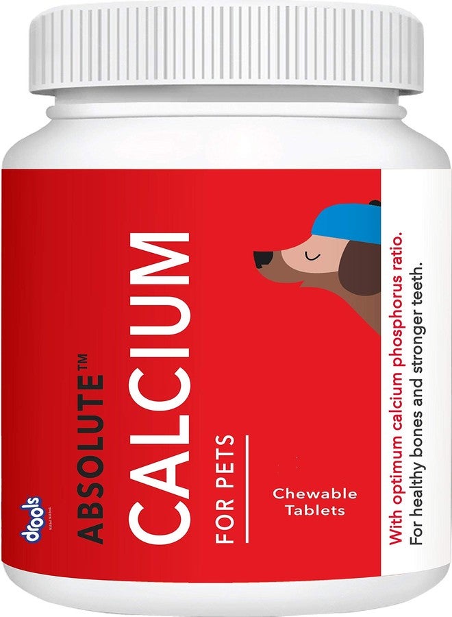 Drools Absolute Dog Supplement Tablets 400g, 110 Pieces Jar | Calcium Flavour | Promotes Better Joint Health | Healthy Skeletal System | Highly Palatable | Maintaining Strong Bones and Teeth - Image 1