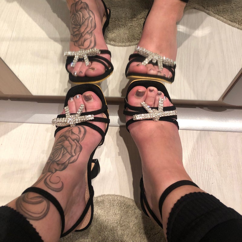 Heels Sandals European Station New Rhinestone Wine Glass Heel Plus Size Women'S High Heel Sandals - Image 4