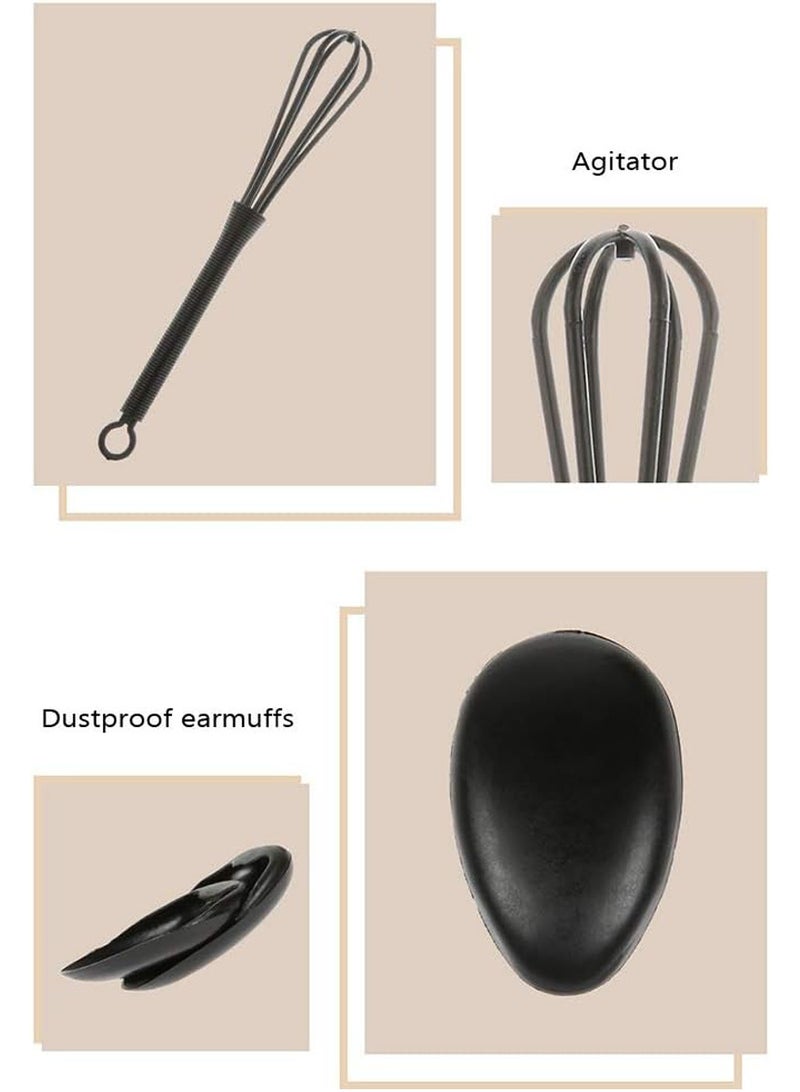 AEENAA 5-Piece Hair Coloring Kit Set Mixing Bowl Brush Comb Whisk Dye Brush Salon Hair Dye Tools Black - Image 2