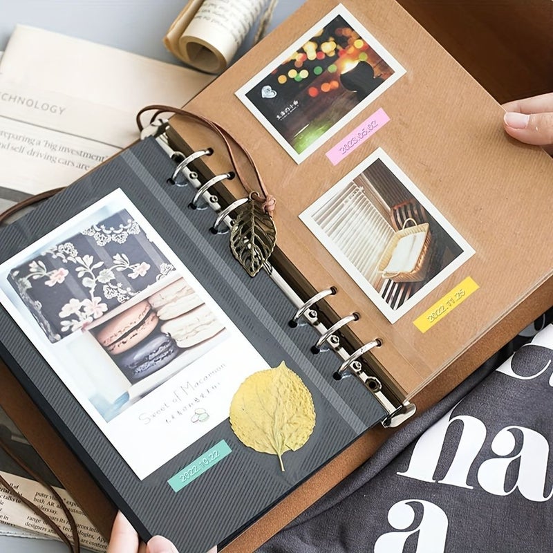 Vintage Embossed Label Maker Machine With Tapes 2024 Upgrade Version Black And White Retro Handheld Labeler For Organization And Crafting Omega S - Image 5
