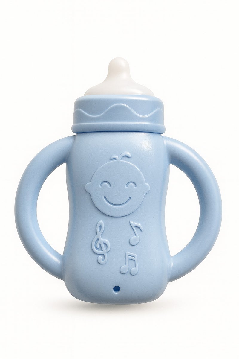 Cup-Shaped Rattle & Teether Toy – Blue, Safe & Fun for Infants (3m+) 