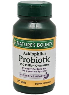 Nature's Bounty, Acidophilus Probiotic, Friendly Bacteria for the Digestive System, 100 Million Cfu, 120 Tablets