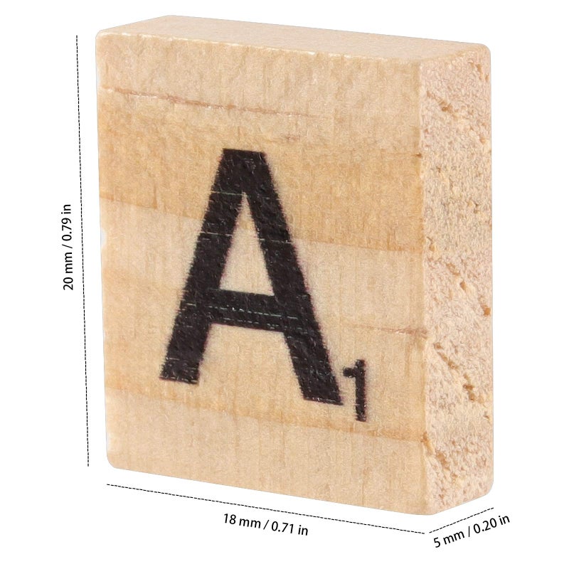 ZEONHAK 1200 PCS Wood Letter Scrabble Tiles Wooden Scrabble Letters Letter Tiles for Crafts DIY Decoration Spelling Alphabet Coaster AZ Capital Wooden Letters for Crafts - Image 3