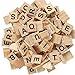 ZEONHAK 1200 PCS Wood Letter Scrabble Tiles Wooden Scrabble Letters Letter Tiles for Crafts DIY Decoration Spelling Alphabet Coaster AZ Capital Wooden Letters for Crafts - Image 4