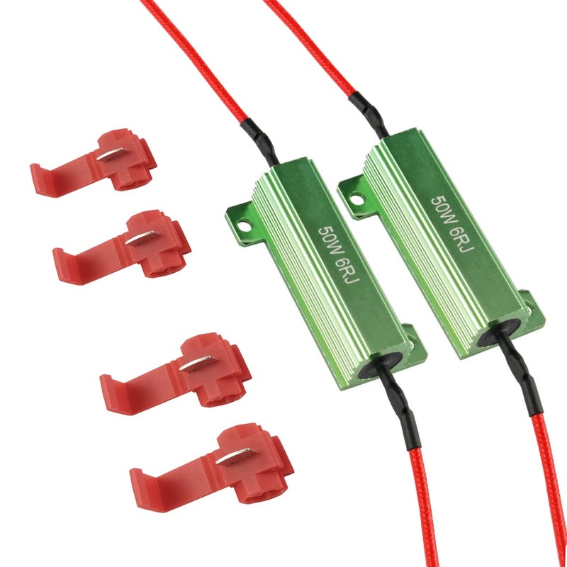 مقاومات تحميل iBrightstar 50W 6ohm لإصلاح لمبة LED لوميض إشارة الانعطاف السريع خطأ في الكود