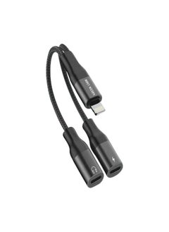 2 In 1 Splitter Adapter Lightning To Lightning Charging +Lightning Audio