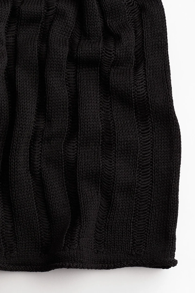 H&M Ladder-stitch-look knitted dress