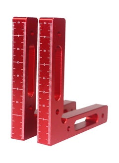 NIBEMINENT 2-Piece Right Angle Positioning Ruler Red  - Image 1