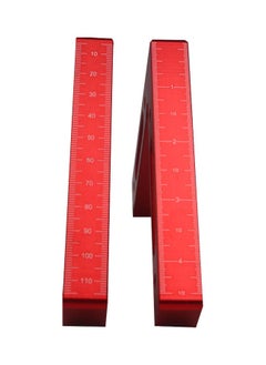 NIBEMINENT 2-Piece Right Angle Positioning Ruler Red  - Image 3