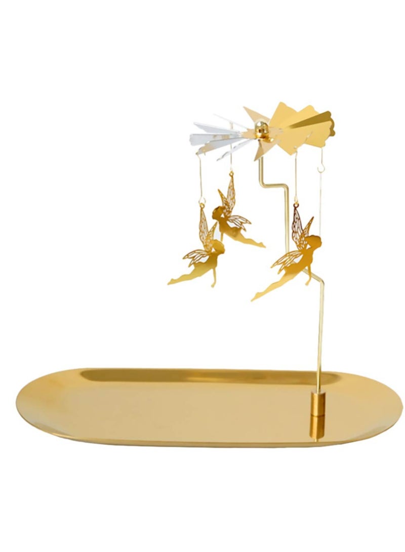 Excefore Rotary Candle Holder, Fairy Rotating Candle Holder, Candle Holder with Tray Table Centerpieces for Decorating Wedding Party - Image 1