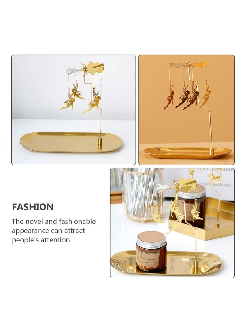 Excefore Rotary Candle Holder, Fairy Rotating Candle Holder, Candle Holder with Tray Table Centerpieces for Decorating Wedding Party - Image 5