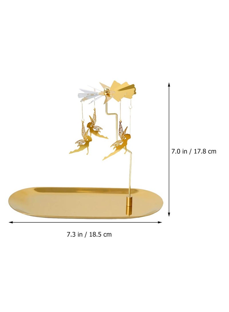 Excefore Rotary Candle Holder, Fairy Rotating Candle Holder, Candle Holder with Tray Table Centerpieces for Decorating Wedding Party - Image 2