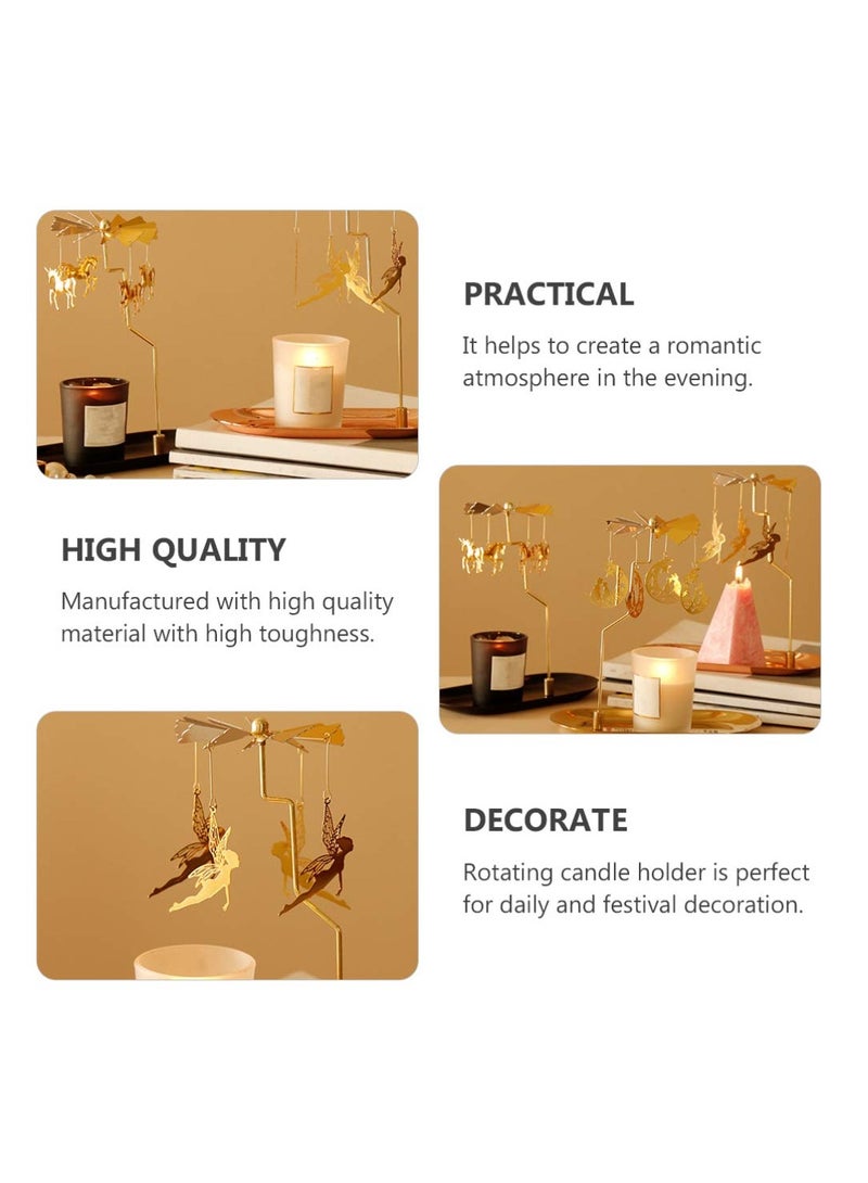 Excefore Rotary Candle Holder, Fairy Rotating Candle Holder, Candle Holder with Tray Table Centerpieces for Decorating Wedding Party - Image 4