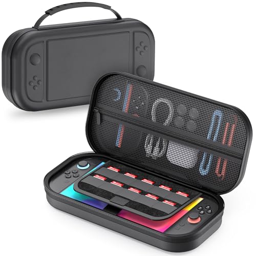 STARTRC GAMES Switch 2 Large Capacity Carrying Case for Nintendo Switch 2 (2025), Portable PU Hard Travel Case with Pockets for Accessories and Game Cards, Slim Protective Bag for Switch 2 Holds 10 Game Cartridge - Image 1