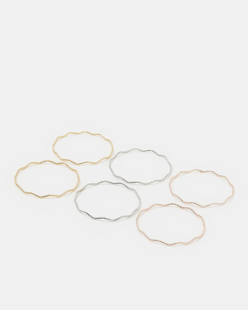 REDTAG Girls Assorted Slim Chain Bracelets – Pack of 6