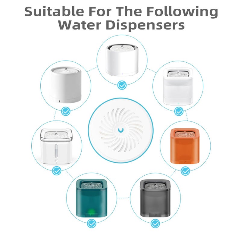ONECUTE Upgraded Filter Units 3.0 for Cat Water Fountain, Replacement Filter Activated Carbon and Fiber Cotton for Clean Water (10 Packs) - Image 2