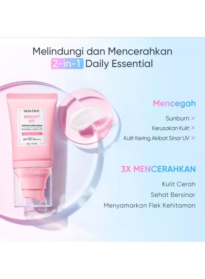 سكينتفيك واقي الشمس سيروم سكينتيفيك برايت فيت بعامل حماية SPF50+ PA ++++ 30 غرام - Image 2