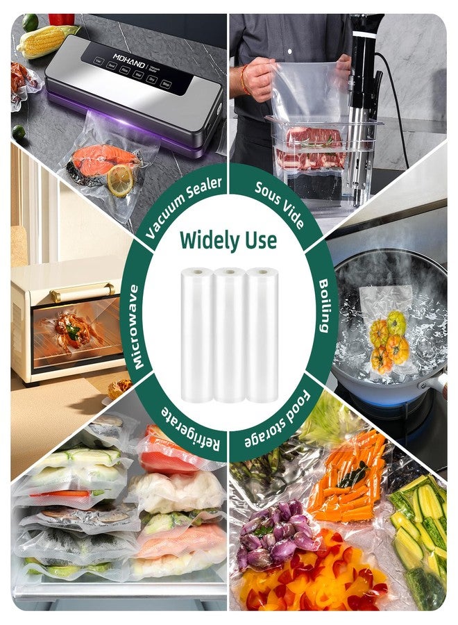 MDHAND Vacuum Sealer Bags for Food 11in x 20ft x 3Rolls - Food Saver Vacuum Sealer Bags Rolls for VAC Food, Meal Prep or Sous Vide, Food Saver Bag for Home and Kitchen Use - Image 5