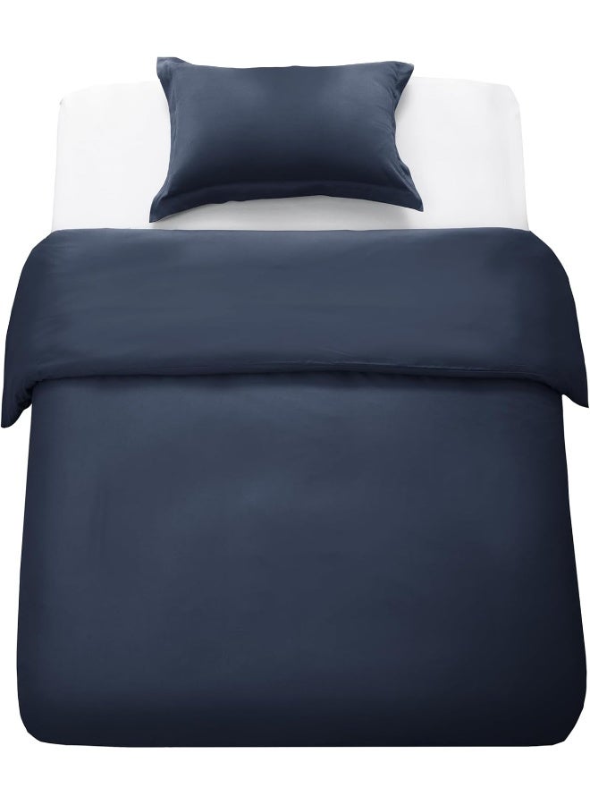 PanaX Bedding Duvet Cover Single Size Set- 1Pieces Duvet Cover 140X200Cm / 1Pieces-Pillow Sham 50X75Cm (Navy, Single) - Image 2