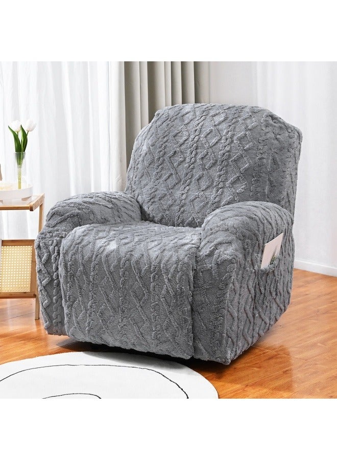 عام المتضخم تمتد شاملة كليًا كرسي استرخاء غطاء كرسي هزاز غطاء كرسي التدليك غطاء سميكة الجاكار تويست غطاء أريكة - Image 1