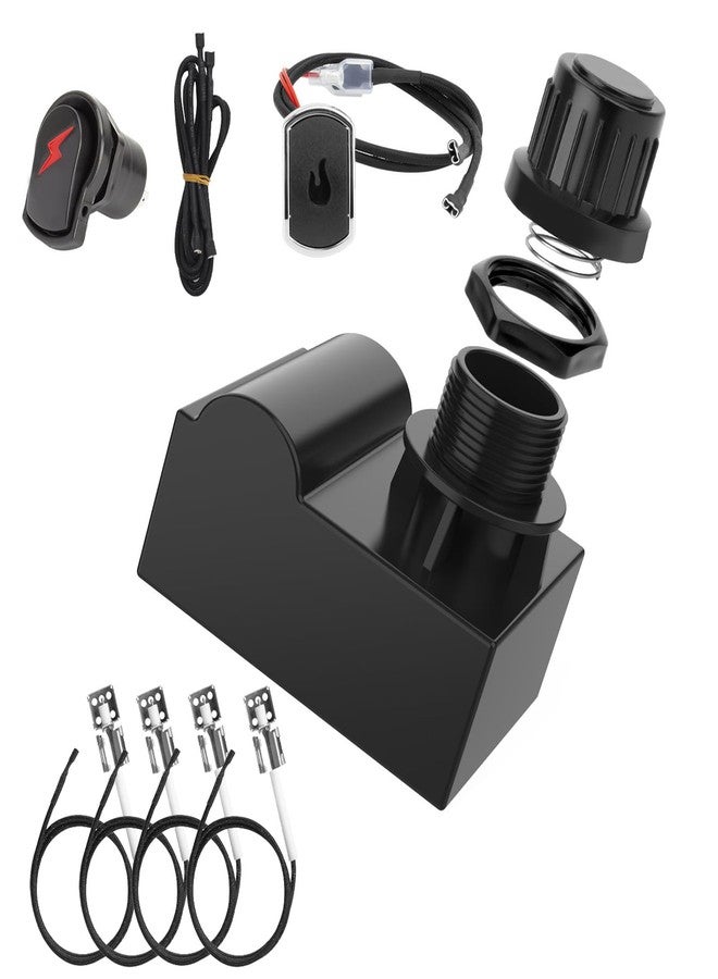 BBQration Grill Igniters for Charbroil Ignitor Replacement Kit, 4-Outlets Electronic Ignition Module with Wires G511-0055-W1 and 2 Push Buttons Igniter for Charbroil Surefire Ignition Systems - Image 1
