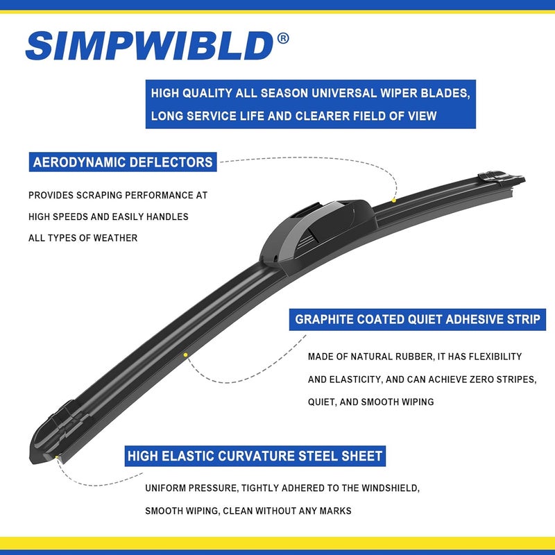 SIMPWIBLD Windshield Wiper Blades Set - Image 3