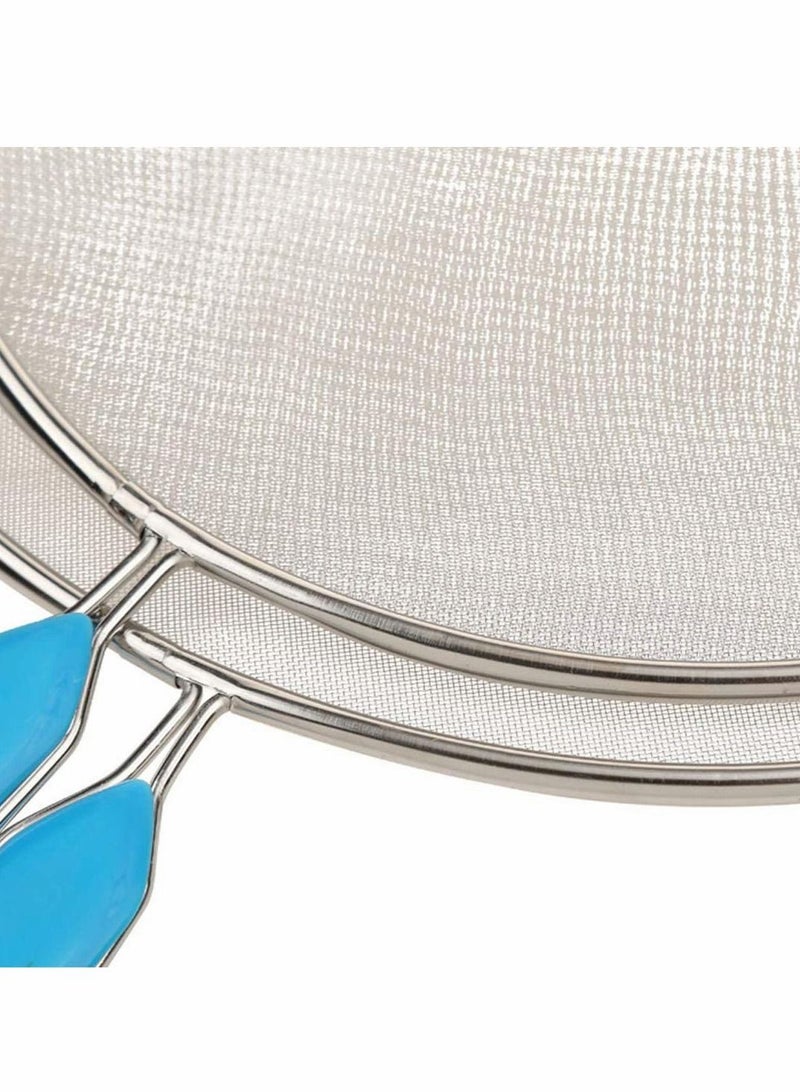 Excefore أغطية شاشة تناثر الدهون لطاجن القلي - غطاء طهي زيت وعاء من الفولاذ المقاوم للصدأ، غطاء طاجن التناثر، واقي ملحقات المنزل والمطبخ، 3 قطع - Image 5