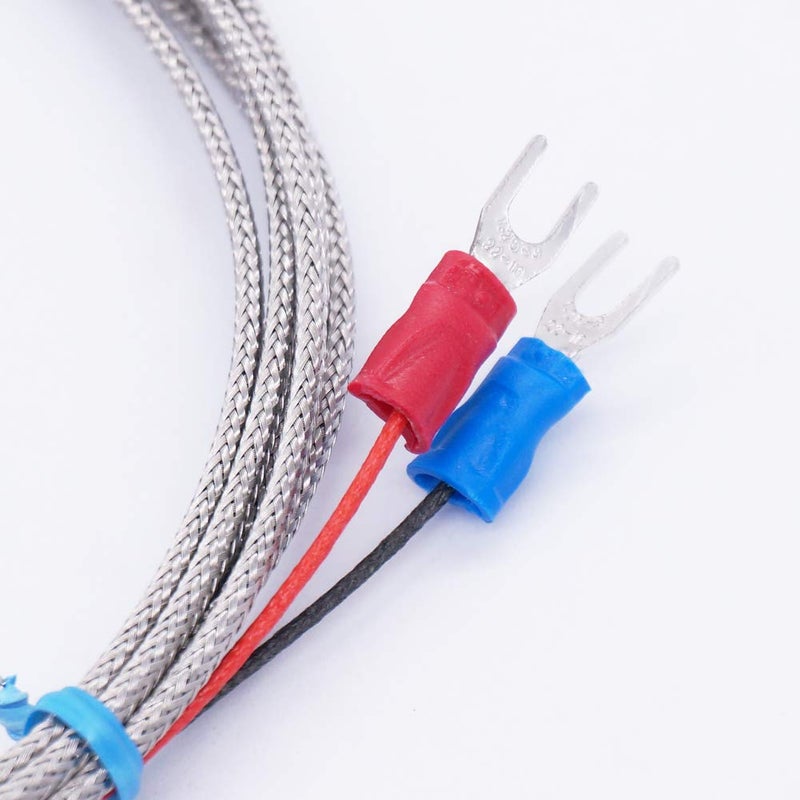 Twidec /2Pcs 1/4" Screw Probe Temperature Sensor K Type Thermocouple 2 Meters Cable Temperature Range: 0-600°C LT-104 - Image 3